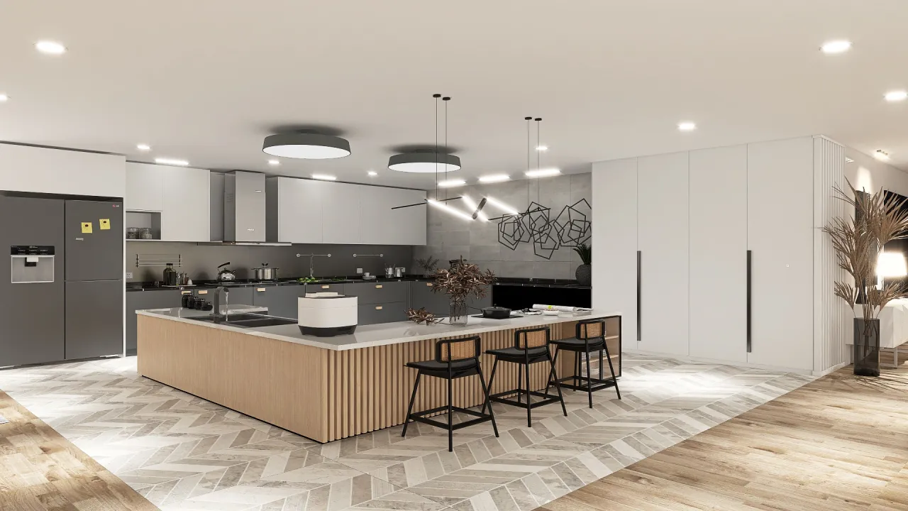 LivingDiningRoom 3d design renderings