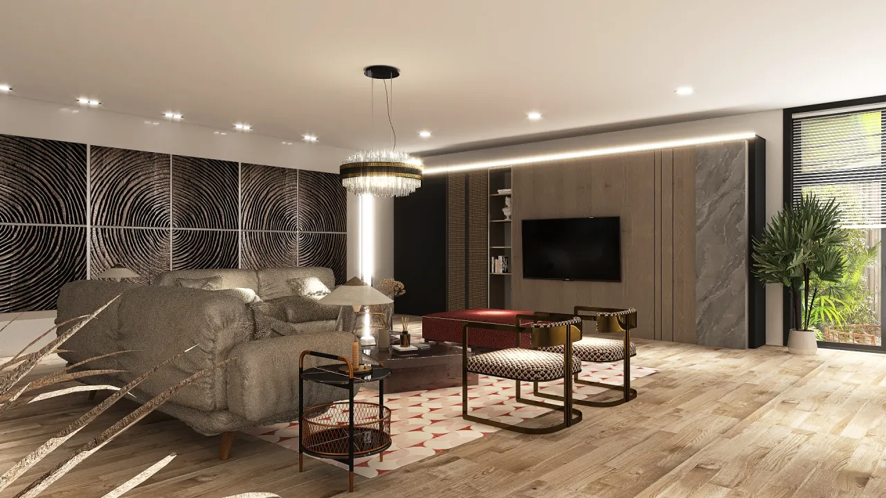 LivingDiningRoom 3d design renderings