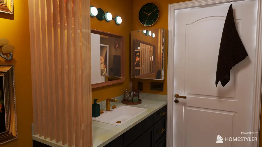 Hall bathroom 3d design renderings