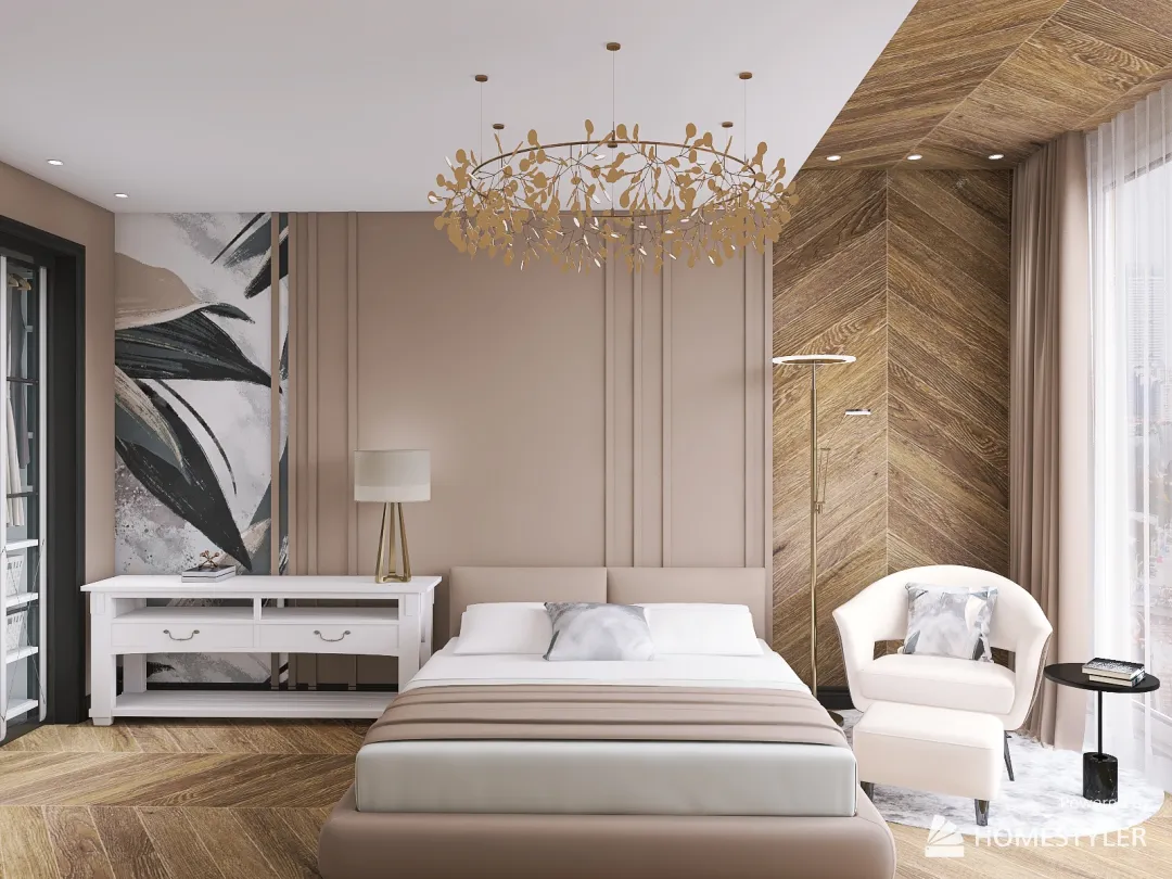Спальня Москва-Сити 3d design renderings