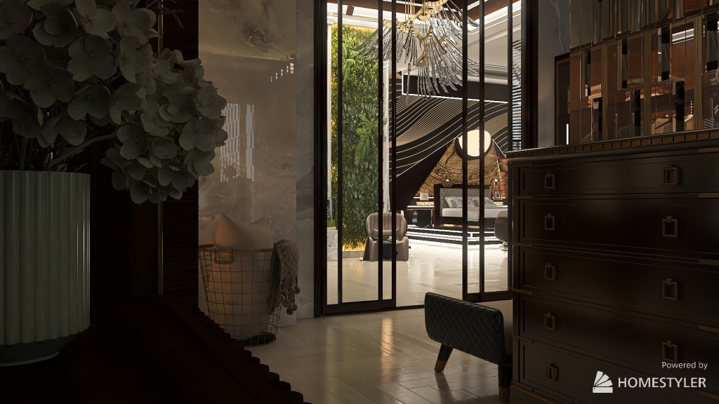 Futuristic bedroom 3d design renderings