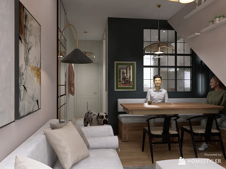 French Style appartment 3d design renderings
