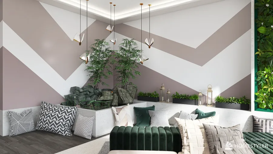 Loft Lounge 3d design renderings