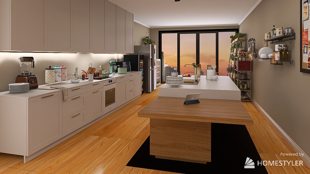 Casa de un piso (rustico) 3d design renderings