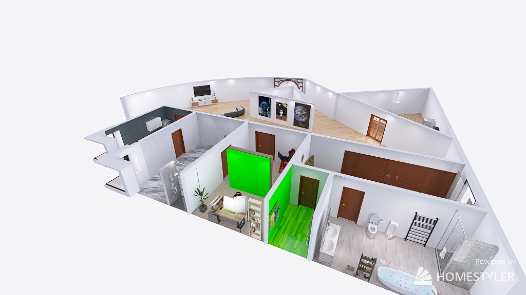 AR - Apartment 3d design renderings