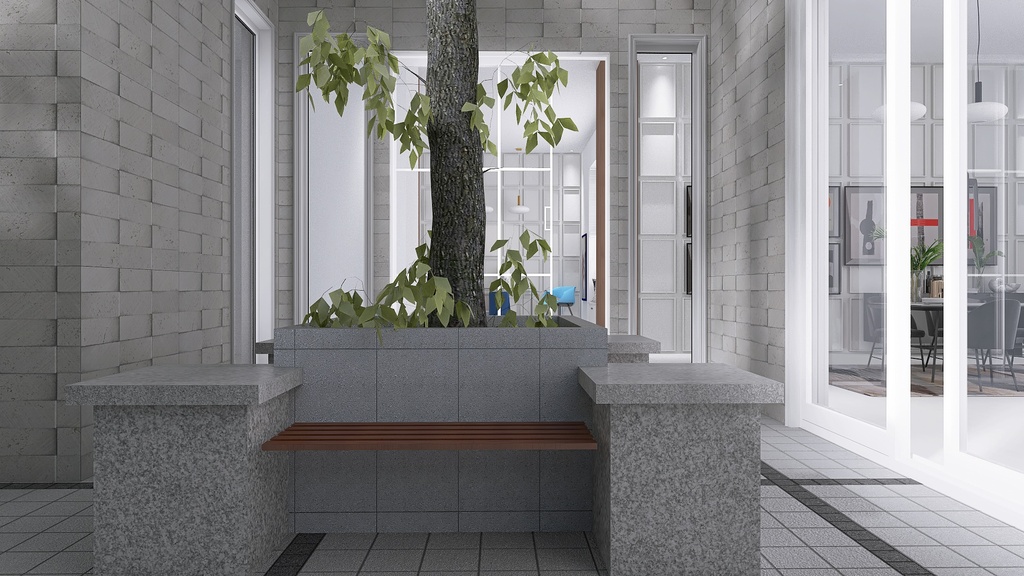 Courtyard1 3d design renderings
