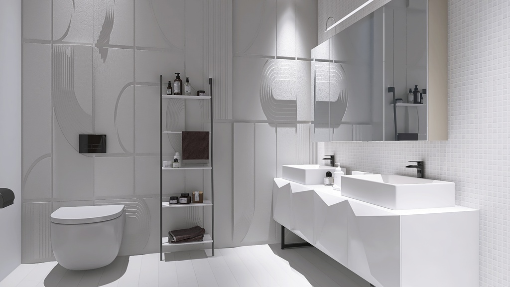 Master Bathroom 3d design renderings