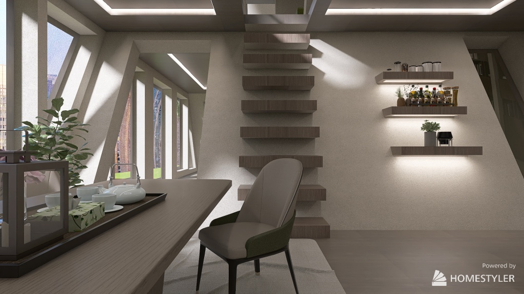 Hexagon House 3d design renderings