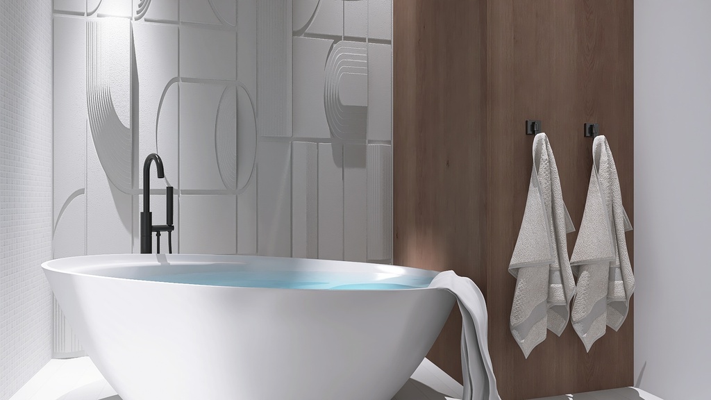 Master Bathroom 3d design renderings