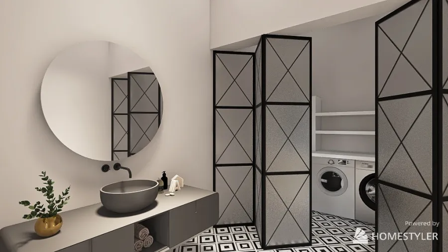 Bathroom/Laundry 3d design renderings