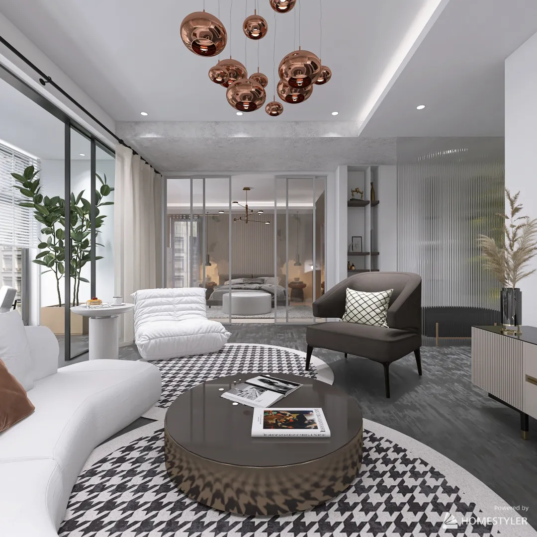 Contemporary Two Bedroom Design 3d design renderings
