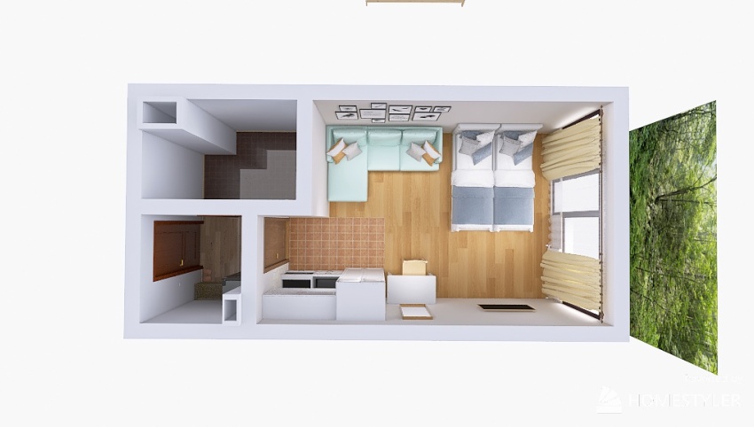 BorovSki Studio - V-white-2single-beds 3d design picture 28.39