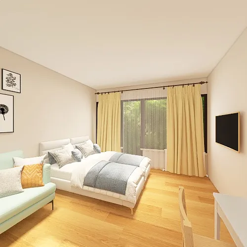 BorovSki Studio - V-white-2single-beds 3d design renderings