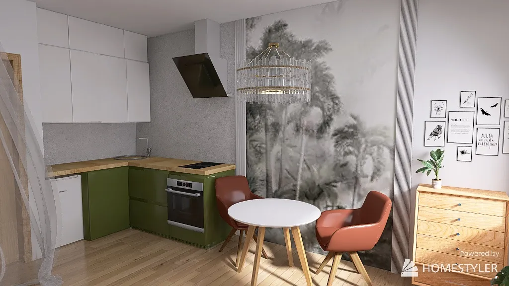 аренда цветная кухня 3d design renderings