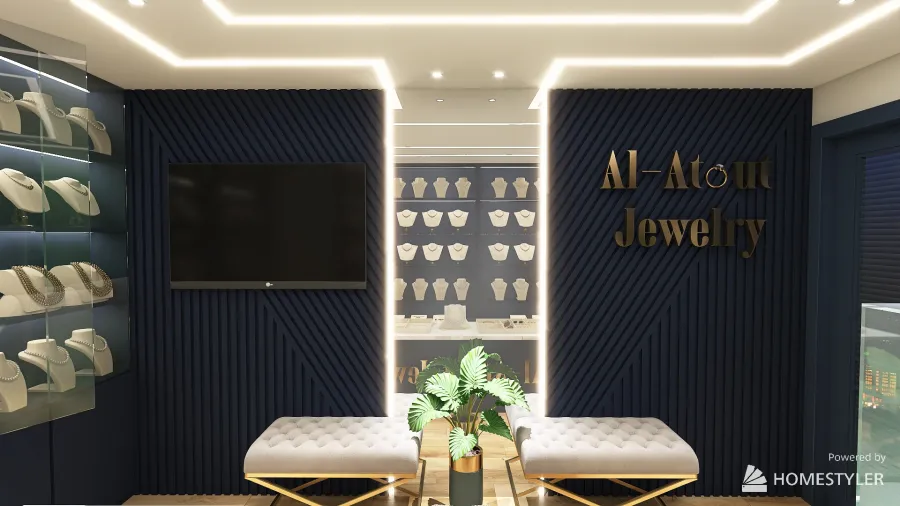 Jewelry Store (with two colors options) 3d design renderings