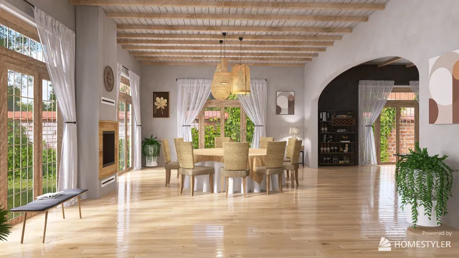 maison française a la campagne 3d design renderings