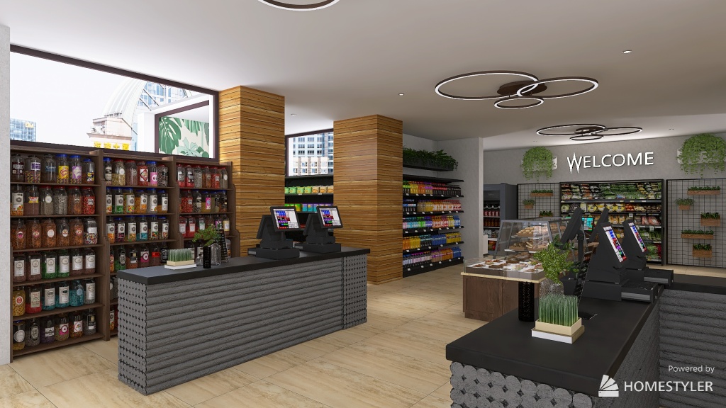 Grocery store 3d design renderings