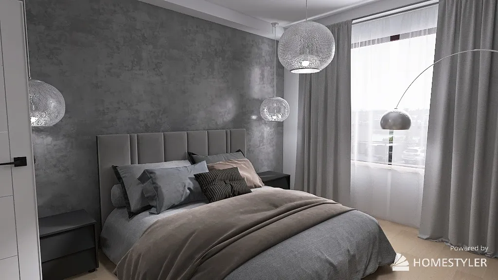 Gray home, sweet and nicely. 3d design renderings