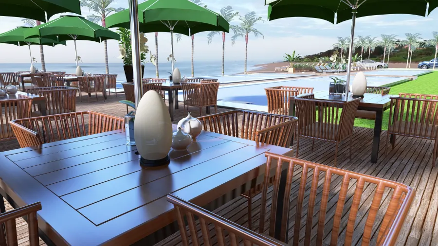 Resort económico. 3d design renderings