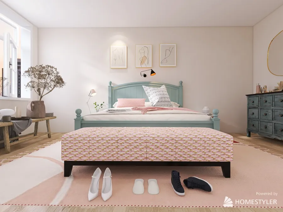 One bedroom apt 3d design renderings
