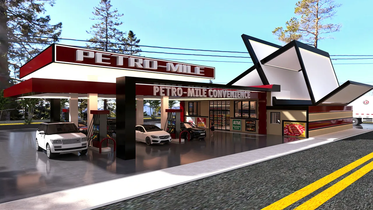 PETRO-MILE CONVENIENCE 3d design renderings