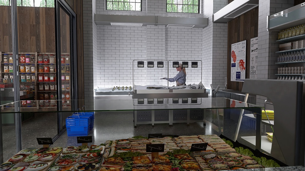 Deli 3d design renderings