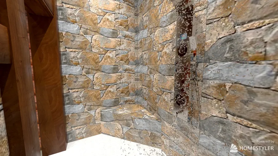 Walk-in Shower 3d design renderings