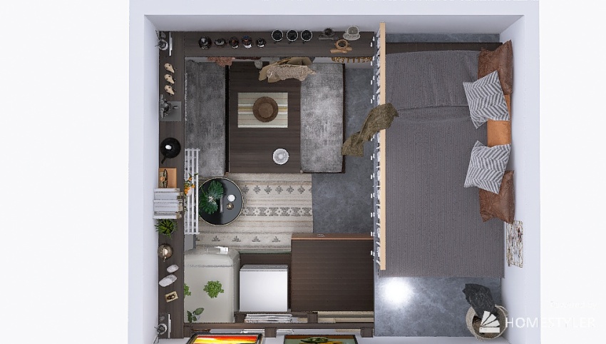 10x9 micro apartment  3d design picture 9.01