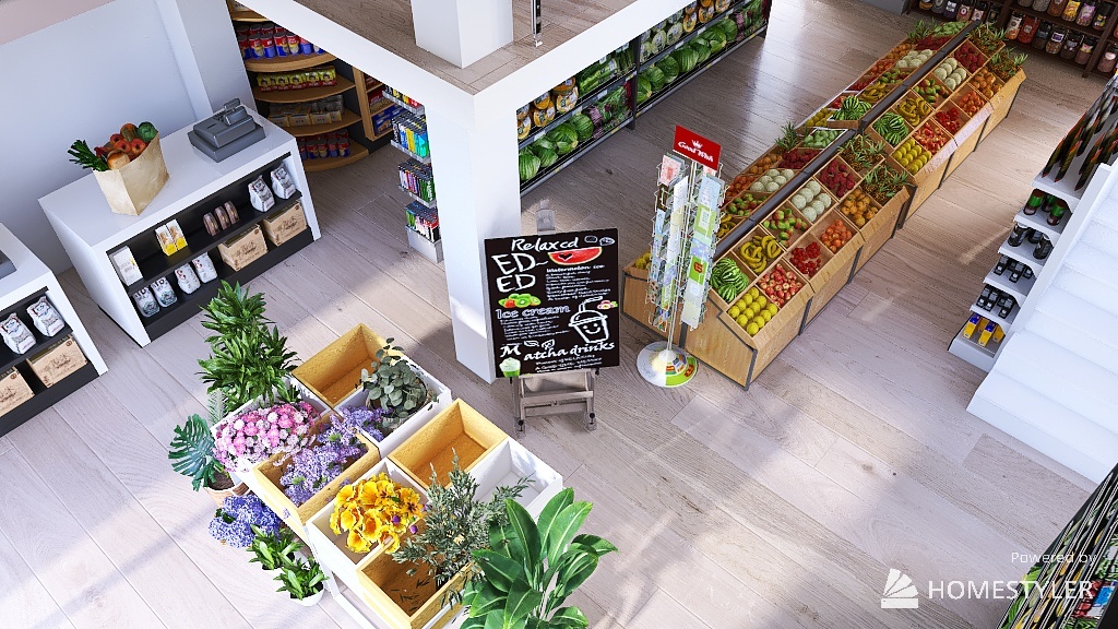 MINI MART and Coffee Shop (The Brew Box) 3d design renderings