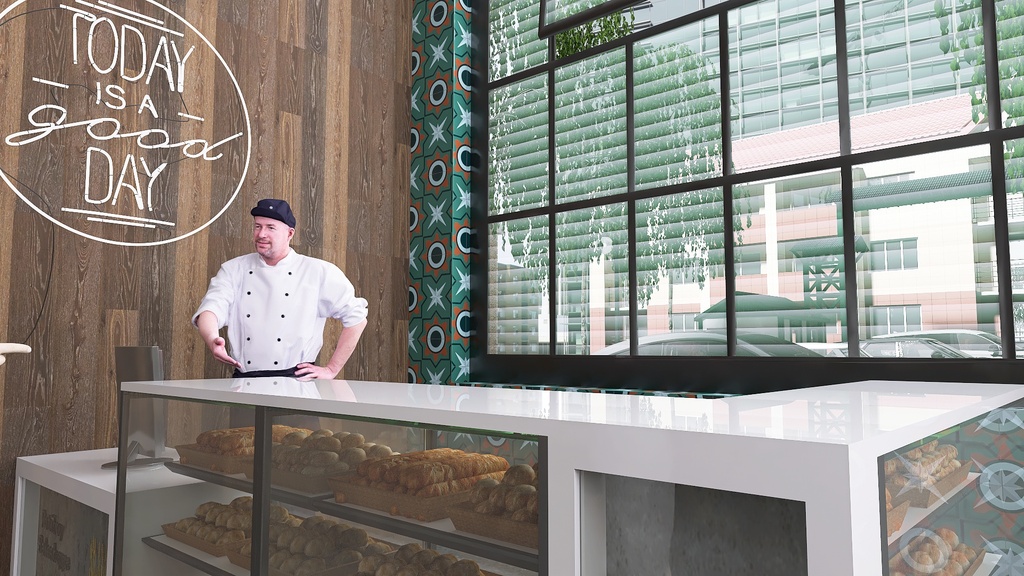 Patisserie 3d design renderings