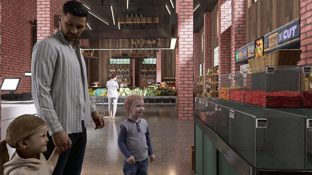 Green grocer 3d design renderings