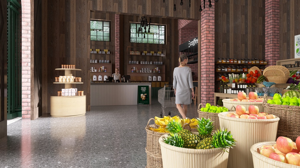Green grocer 3d design renderings