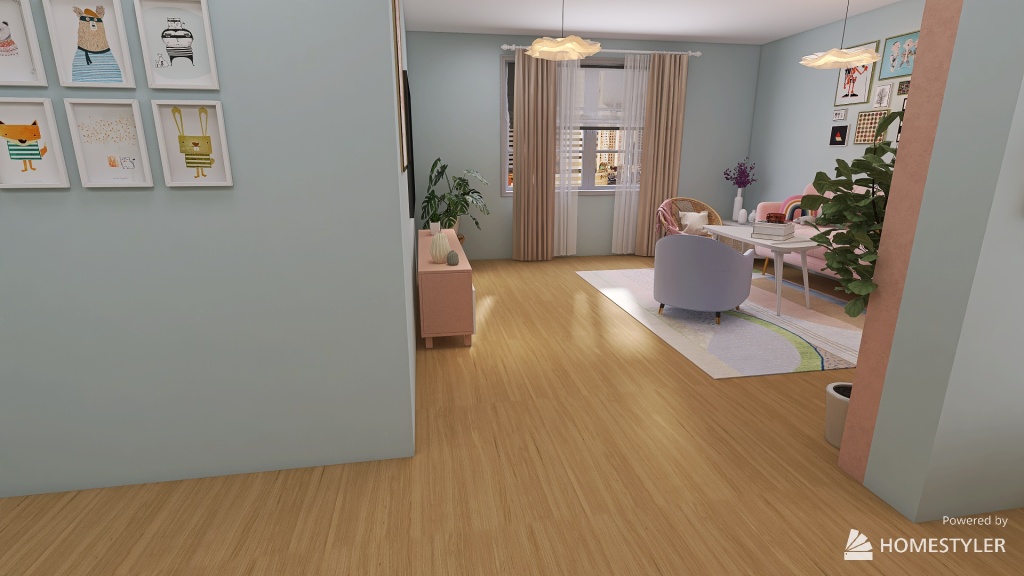 Kawaii Style Apartment 3d design renderings