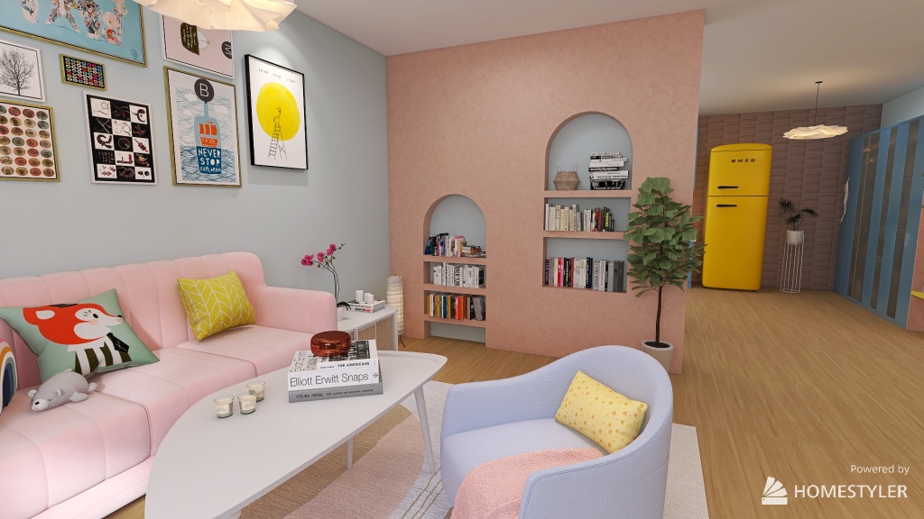 Kawaii Style Apartment 3d design renderings