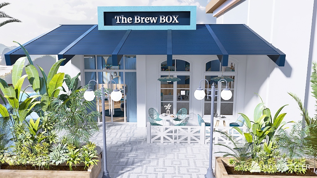 MINI MART and Coffee Shop (The Brew Box) 3d design renderings