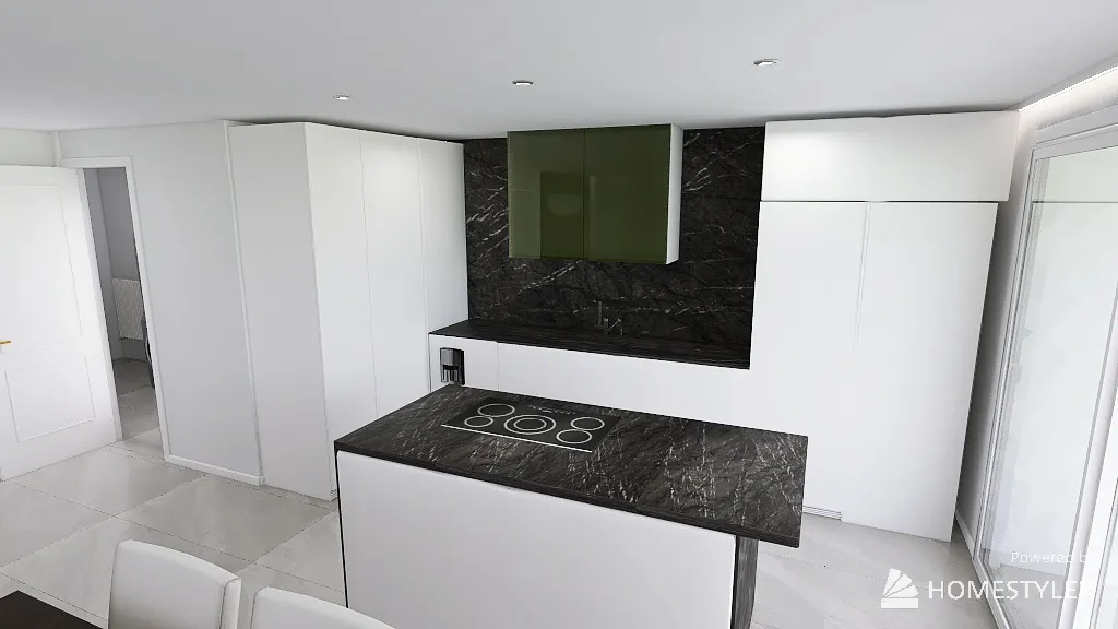 kitchen white corner 2 3d design renderings