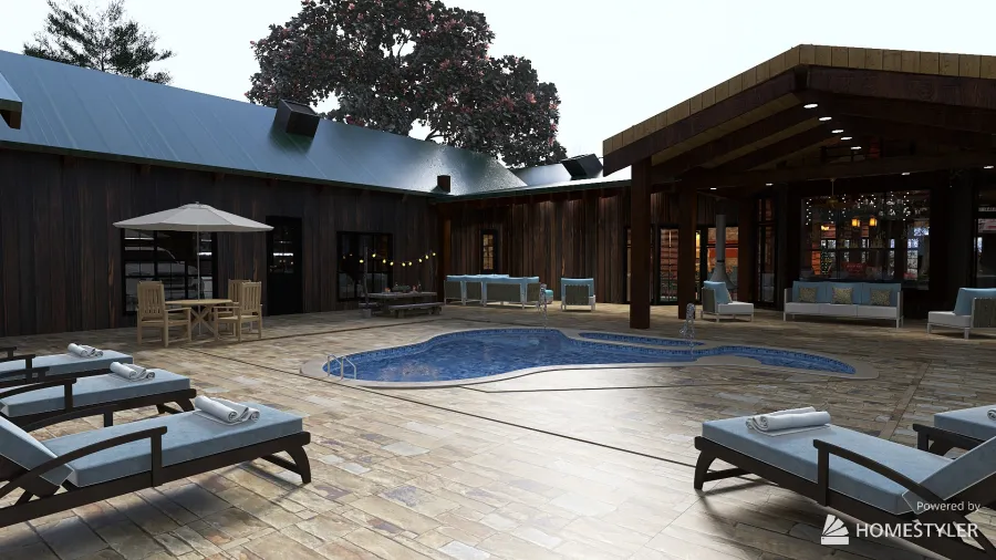 Terrace/Pool 3d design renderings