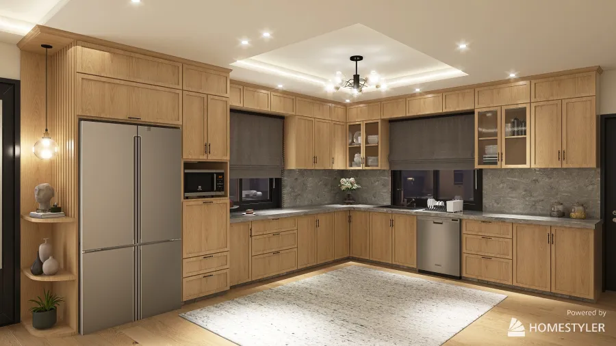 Classic Kitchen 3d design renderings