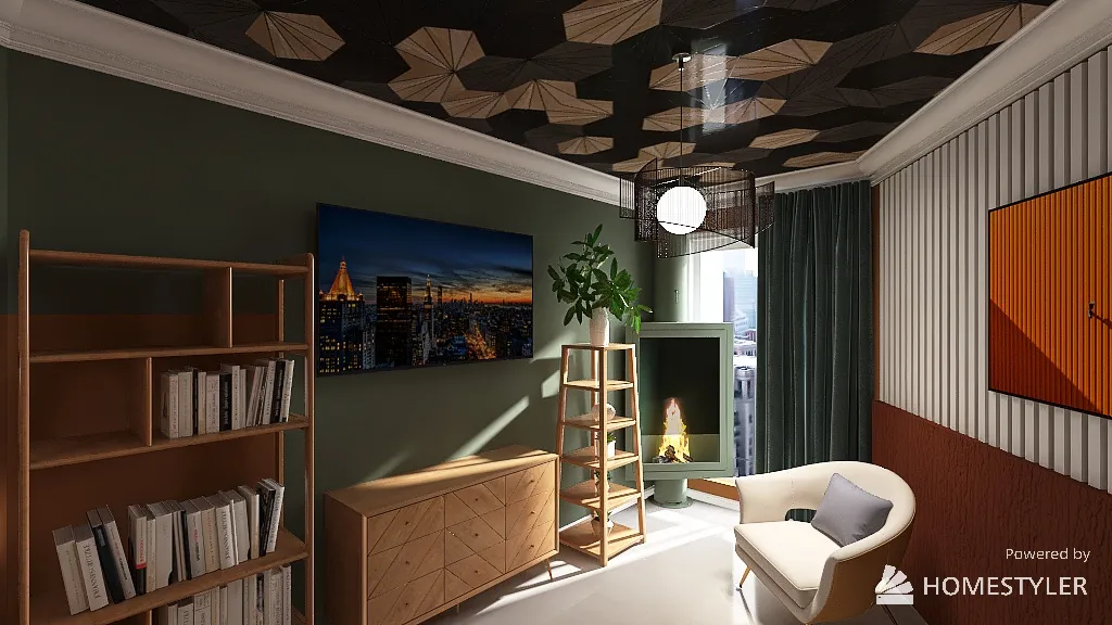 Copy of Copy of Room 3 - Honeycomb Element 3d design renderings