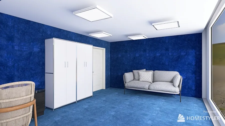 Ultra Blue Room (Design Trends 2023) 3d design renderings