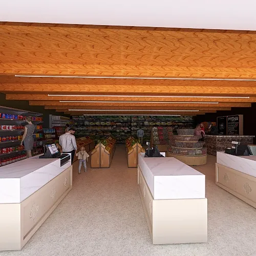 Supermercado 3d design renderings