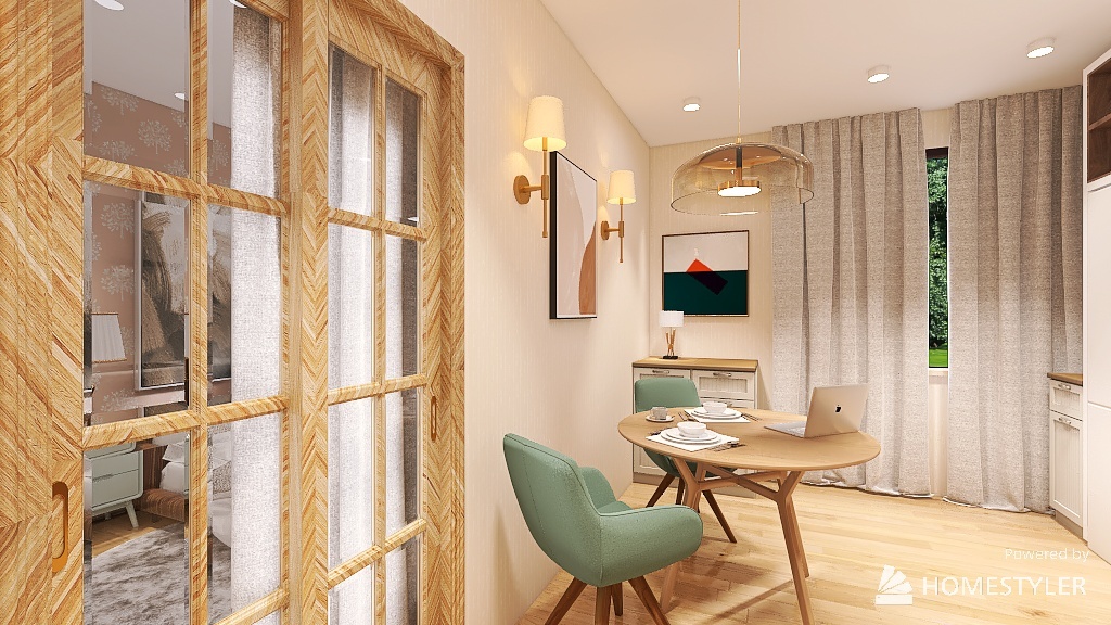 【One-bedroom flat - Brigantina 3d design renderings