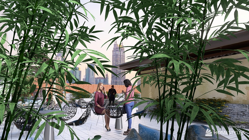 Asian Supermarket Complex 3d design renderings