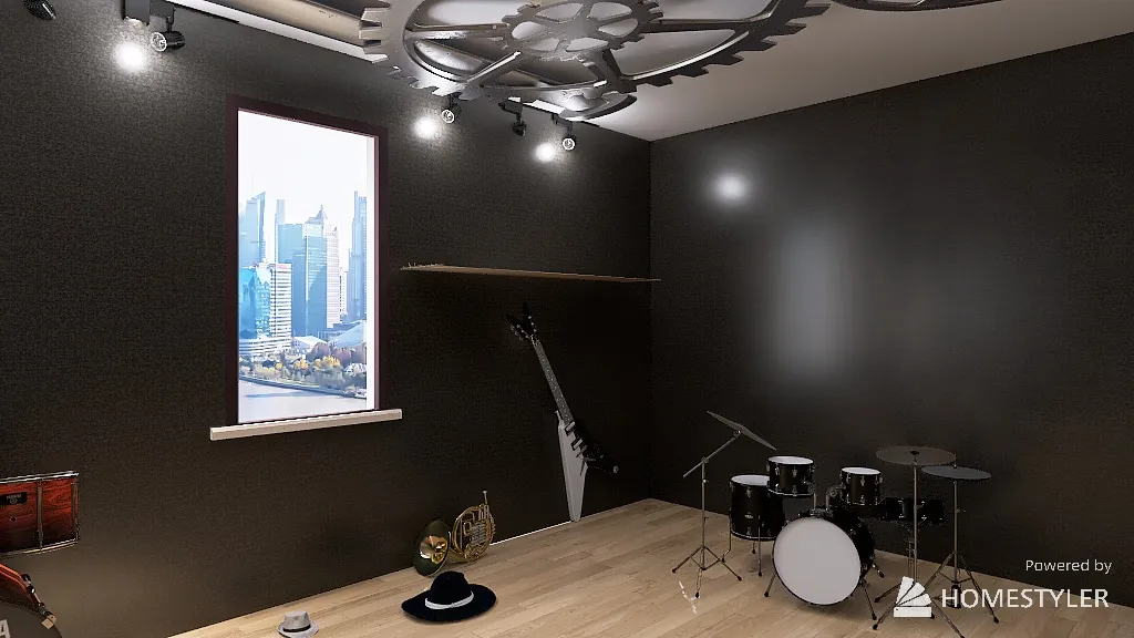 tienda musica 3d design renderings
