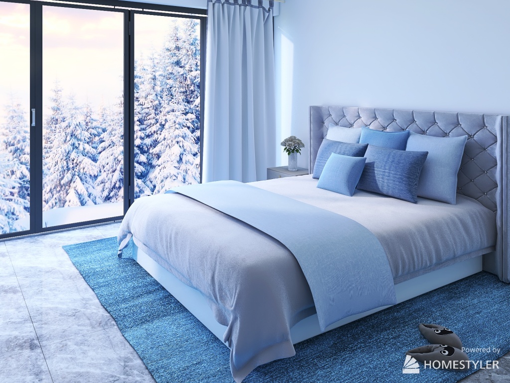 Interior Cold Bedroom 3d design renderings
