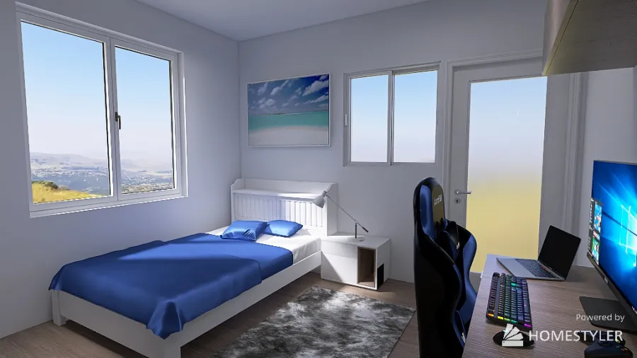 Ocean room 3d design renderings