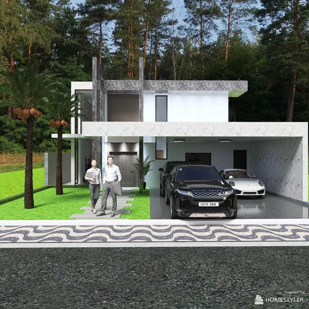 Casa Atibaia 3d design renderings