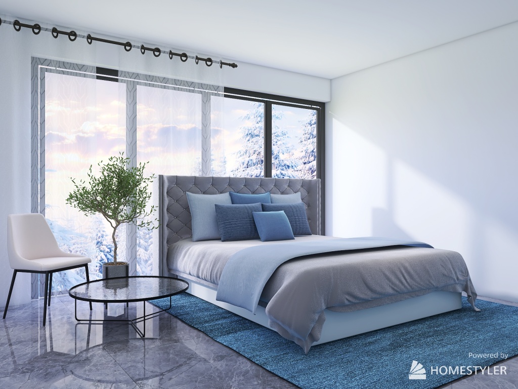 Interior Cold Bedroom 3d design renderings