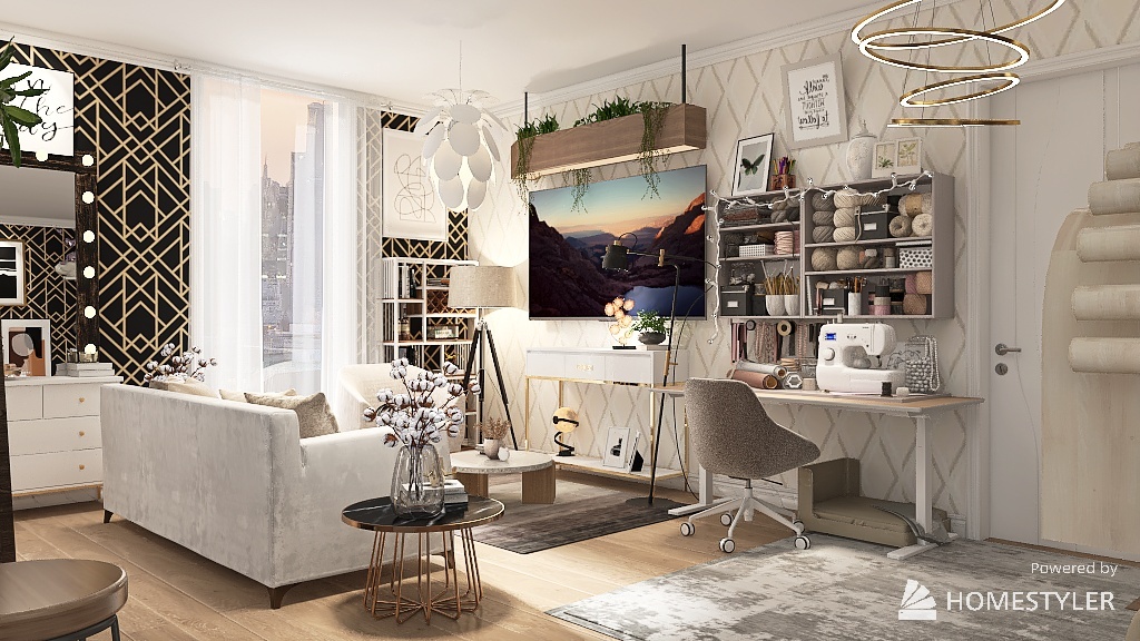 Studio Apartment Technology 3d design renderings