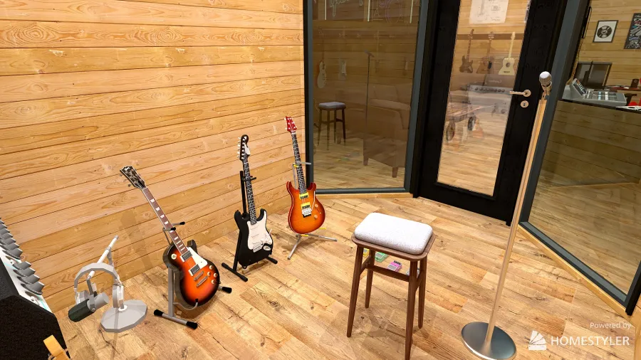 Music Studio Room 2 3d design renderings